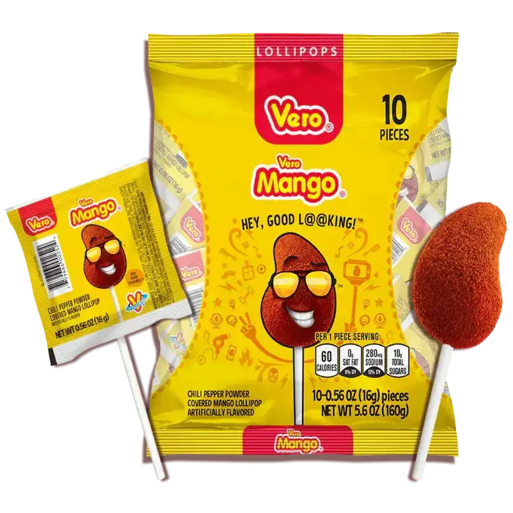 Vero Mango with Chilli Lollipop 14 boxes (10 ct/box) from Mexmax INC.