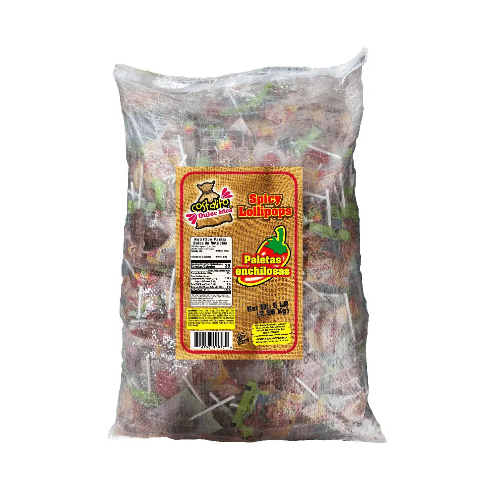 Dulce Idea Costalito Lollipops w. Chili 5 lb 6 pack from Mexmax INC.