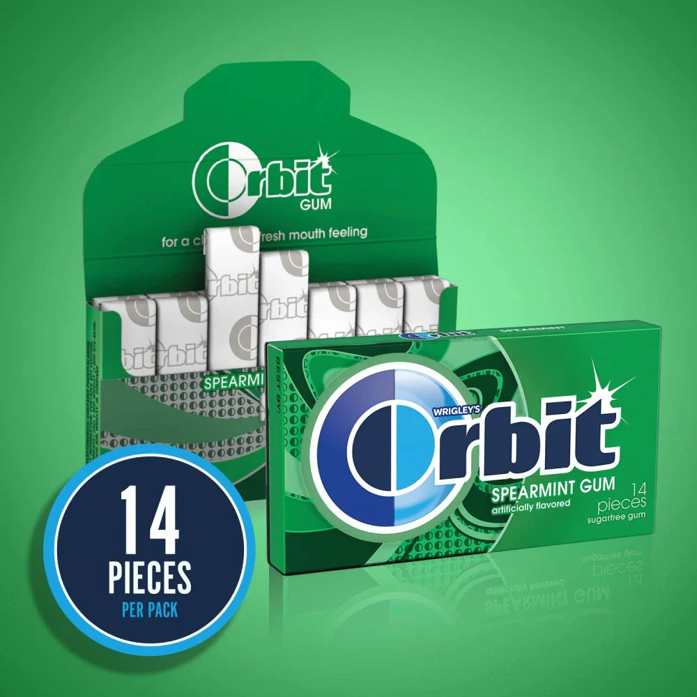 Orbit Gum Spearmint 12 units (14 pc/unit) From Mexmax INC.