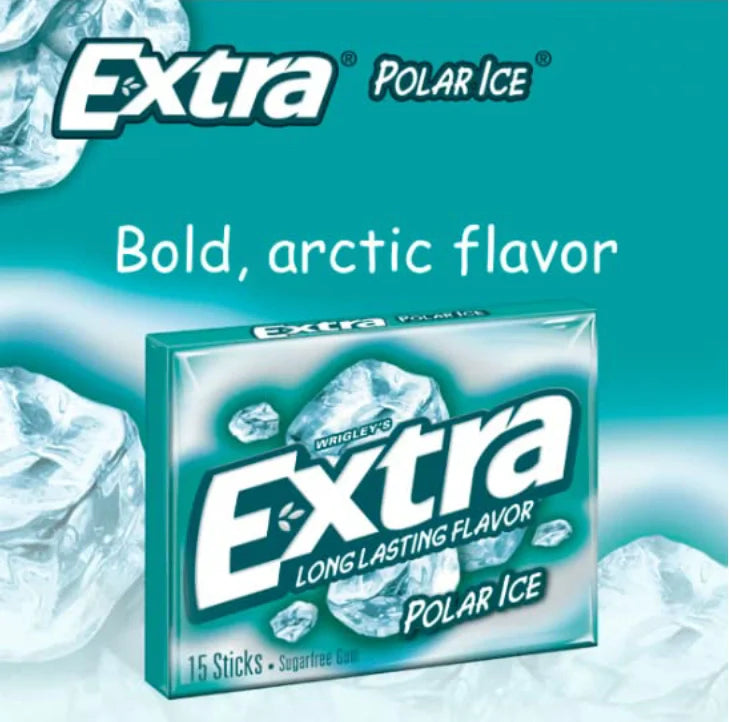 Extra Polar Ice Slim Pack Gum 10 units (15 ct/unit) From Mexmax INC.