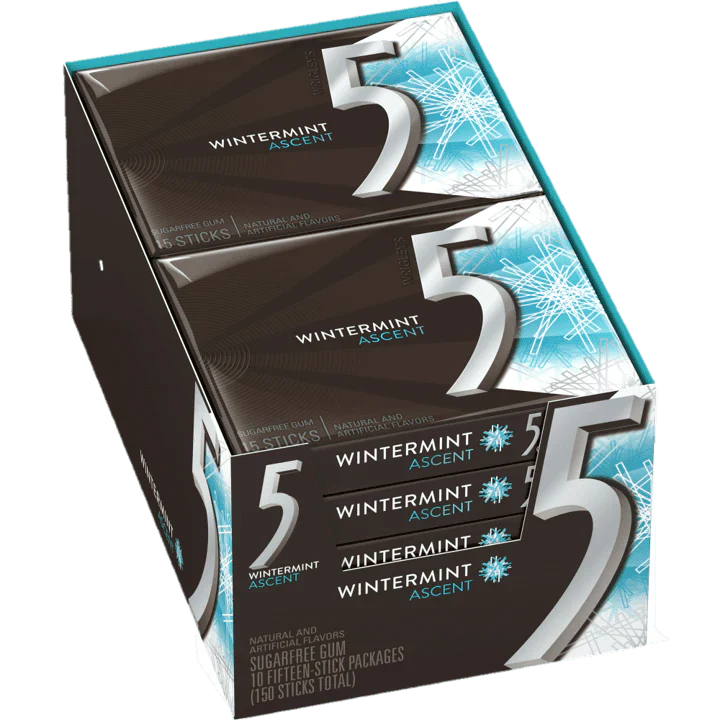 Wrigley 5 Gum Wintermint Ascent 10 units (15 Stk/unit) From Mexmax INC.