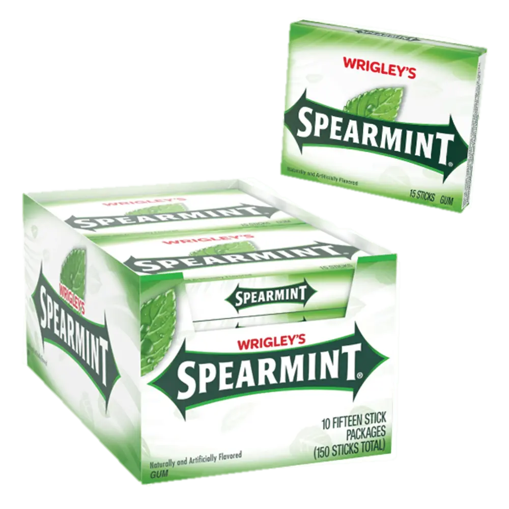 Wrigley PTP Slim Pack Spearmint- 10 units (15 Stk/unit) From Mexmax INC.