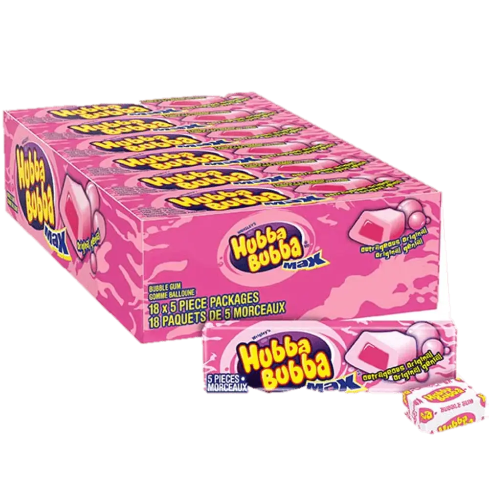 Hubba Bubba Original 18 units (5 pc/unit) from Mexmax INC.