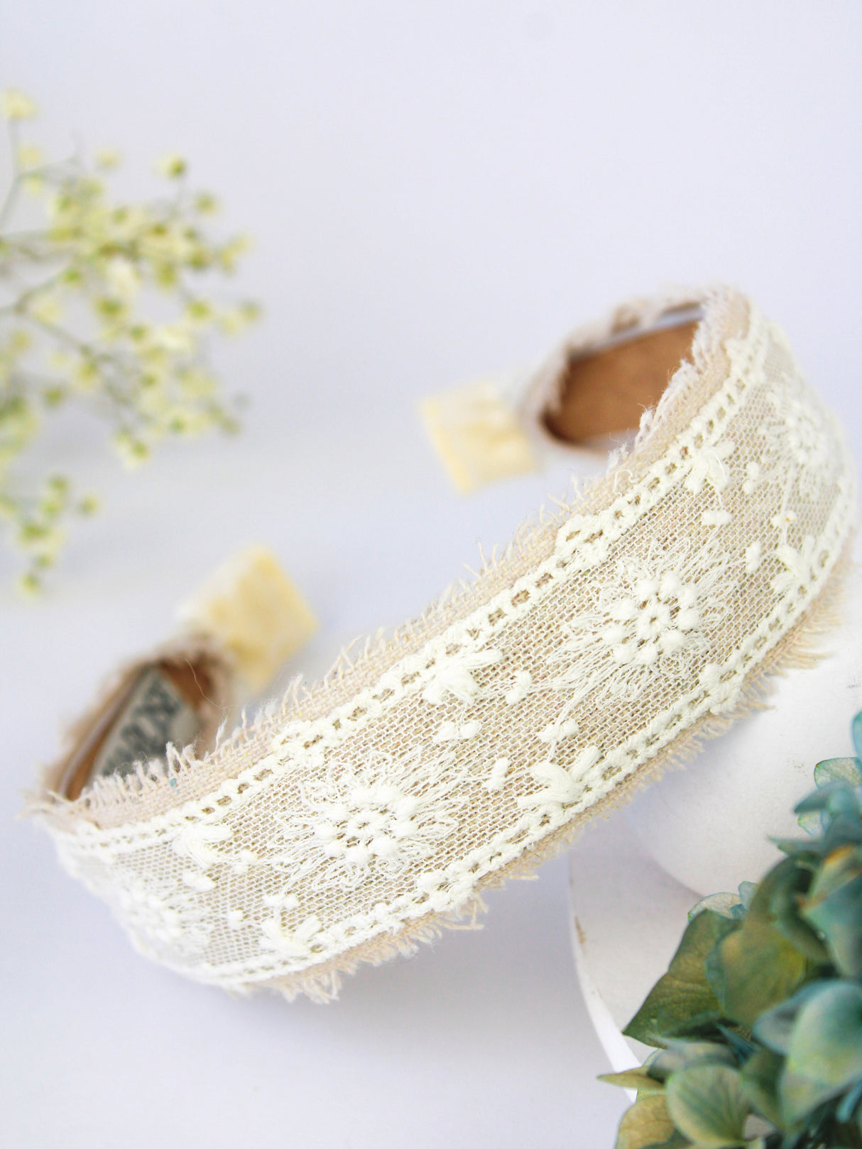 Clara Lace and Linen Headband from Ash & Rose