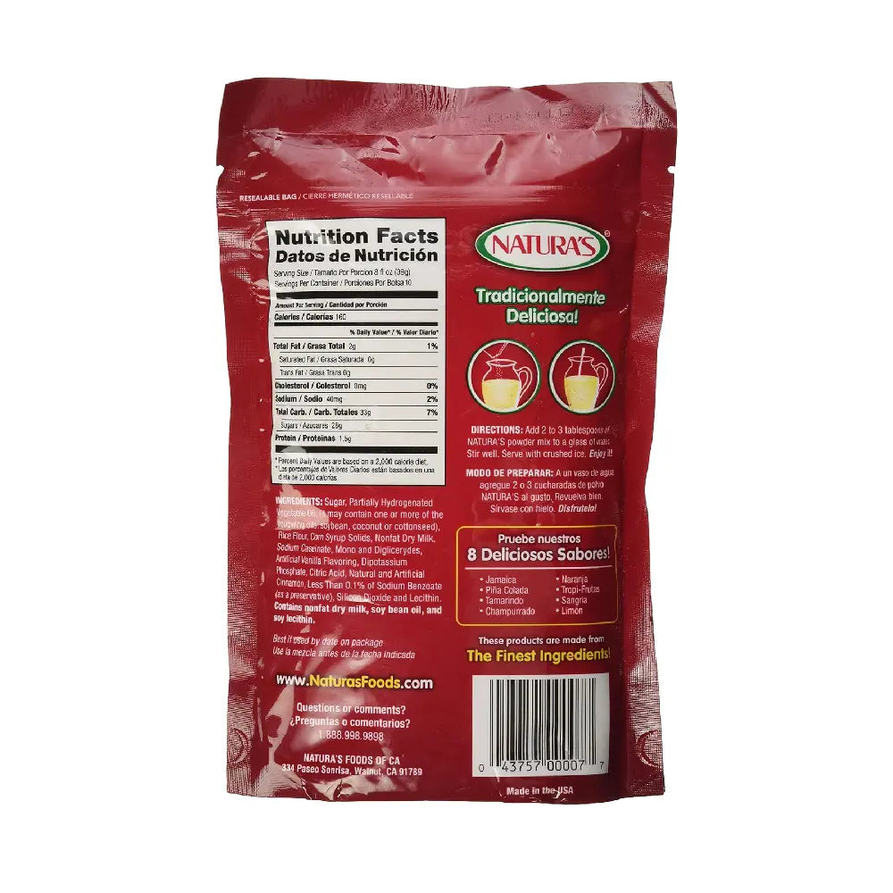 Naturas Horchata Drink Mix Powder 14 oz from Mexmax INC.