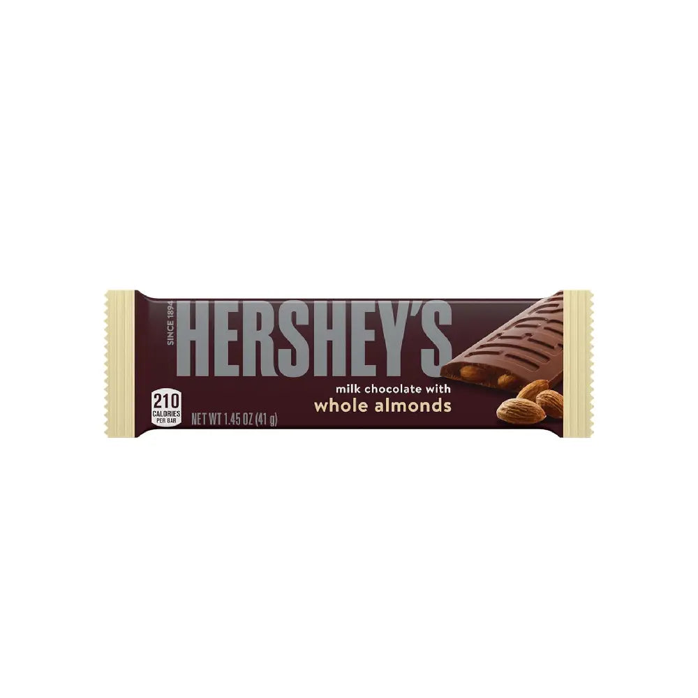 Hersheys Milk Chocolate W/Almonds 36 units (1.45 oz/unit) from Mexmax INC.