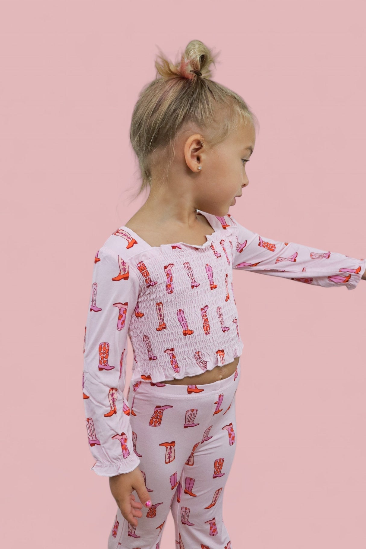 EXCLUSIVE YEE HAW HOLLIE DREAM SMOCKED FLARE SET from DREAM BIG LITTLE CO