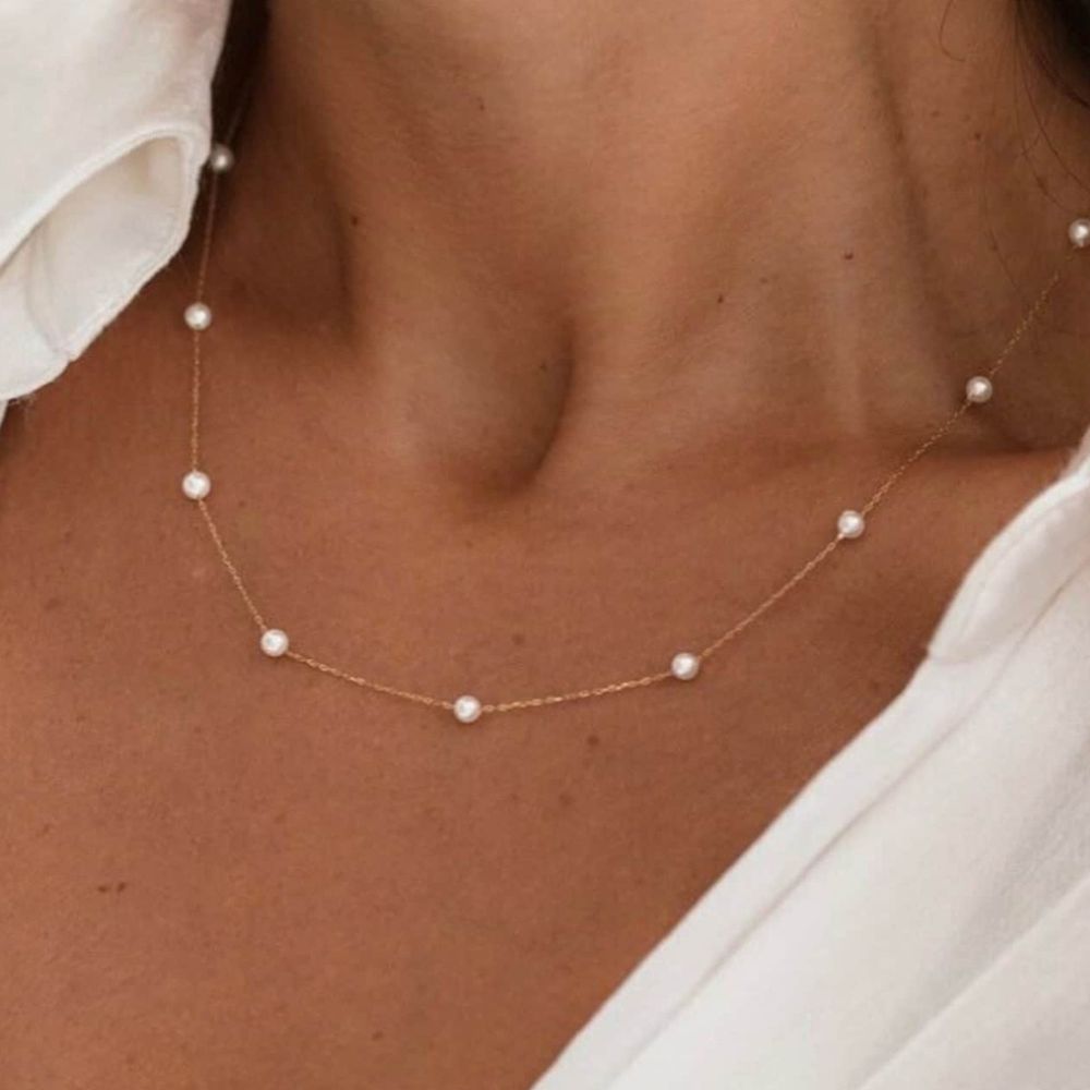 DAINTY PEARL NECKLACE from Ashlen