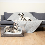 PupChill™ Cooling Bolster Dog Bed + Waterproof Blanket Bundle - Arctic Grey from Paw.com