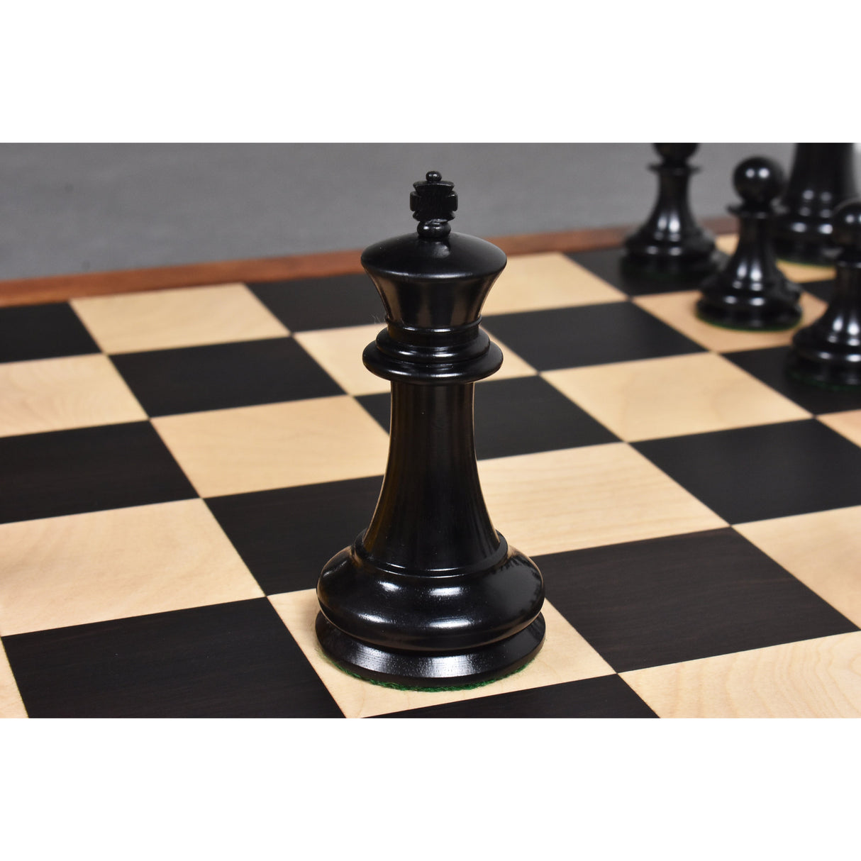 Jacques Cook Staunton Collectors Chess Set- Chess Pieces Only - Ebony Wood - 3.75" From Royal Chess Mall
