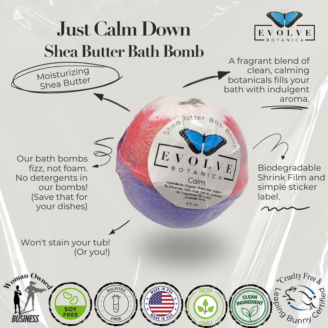 Bath Bomb - Just Calm Down from Evolve Botanica