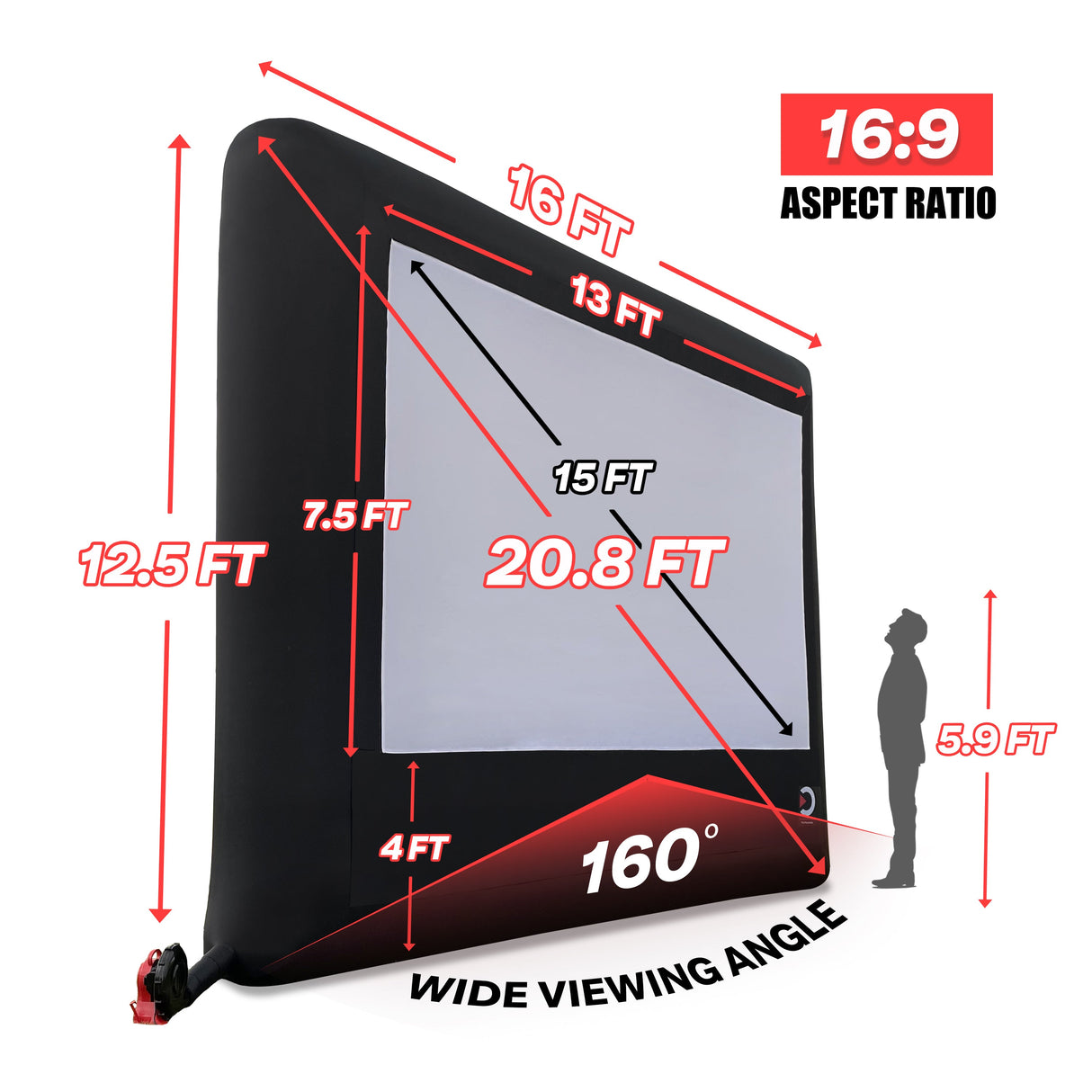Elite Outdoor Movies 13' Home Outdoor Cinema System From Elite Outdoor Movies