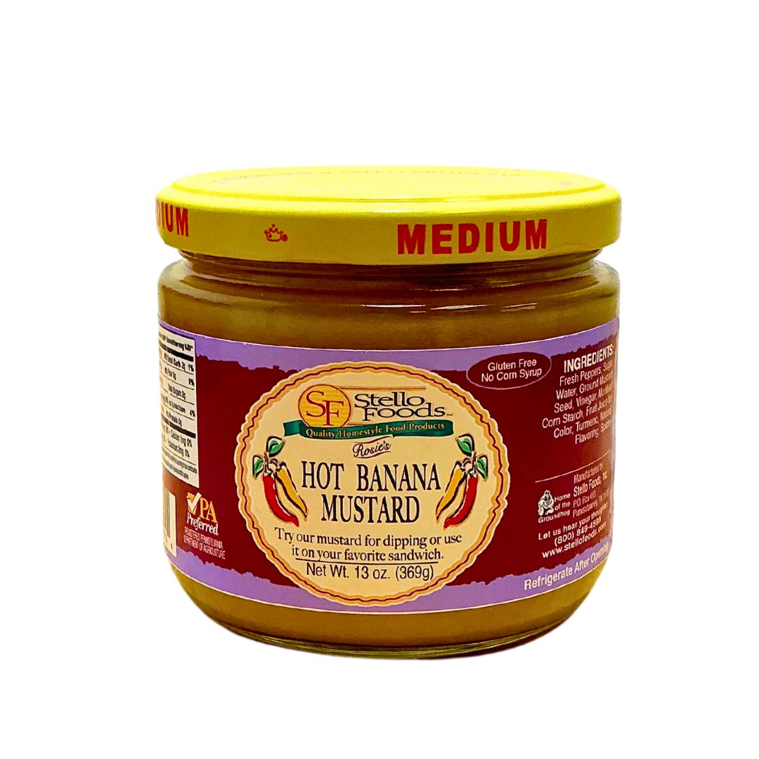 Stello Foods - Rosie's Hot Banana Pepper Mustard 13 oz From Stello Foods