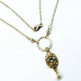 14 K Gold-Filled Hammered Open Circle Filigree Necklace from Alexa Martha Designs