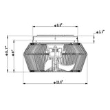 Farmhouse DC Motor Flush Mount Reversible Iron Ceiling Fan with LED Lighting and Remote 14" Control From ParrotUncle