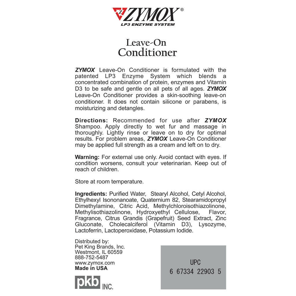 Zymox Enzymatic Dog & Cat Leave-on Conditioner from HardyPaw