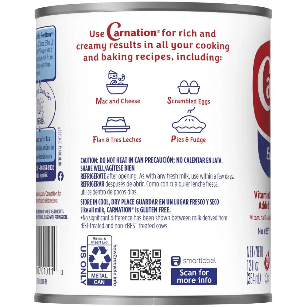 Nestle Carnation Evaporated Milk 12 oz From Mexmax INC.
