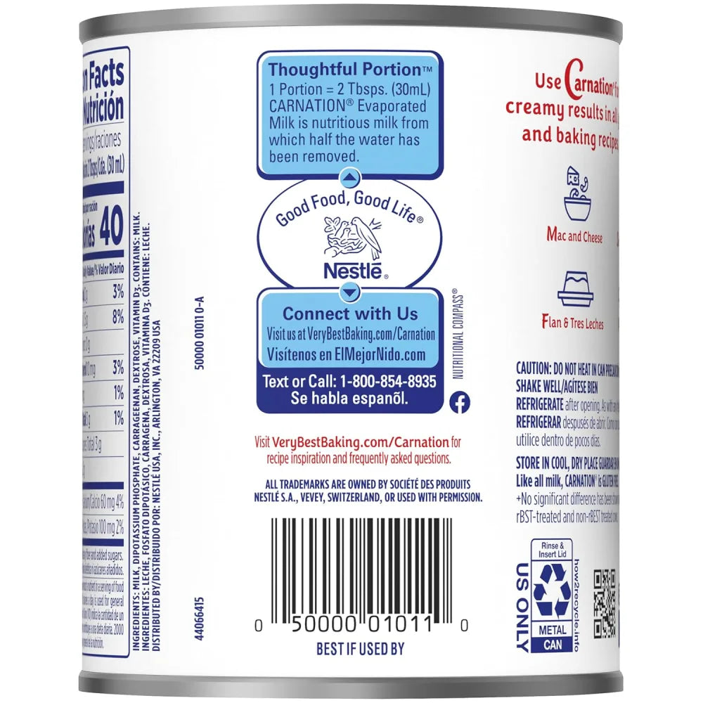 Nestle Carnation Evaporated Milk 12 oz From Mexmax INC.