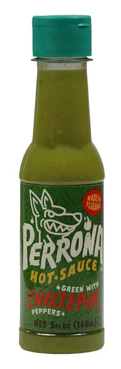 La Perrona Hot Sauce Chiltepin Green Habanero 5 oz from Mexmax INC.