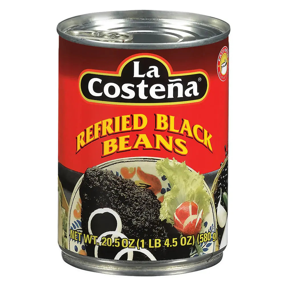 La Coste? Refried Black Beans 20.5 oz From Mexmax INC.