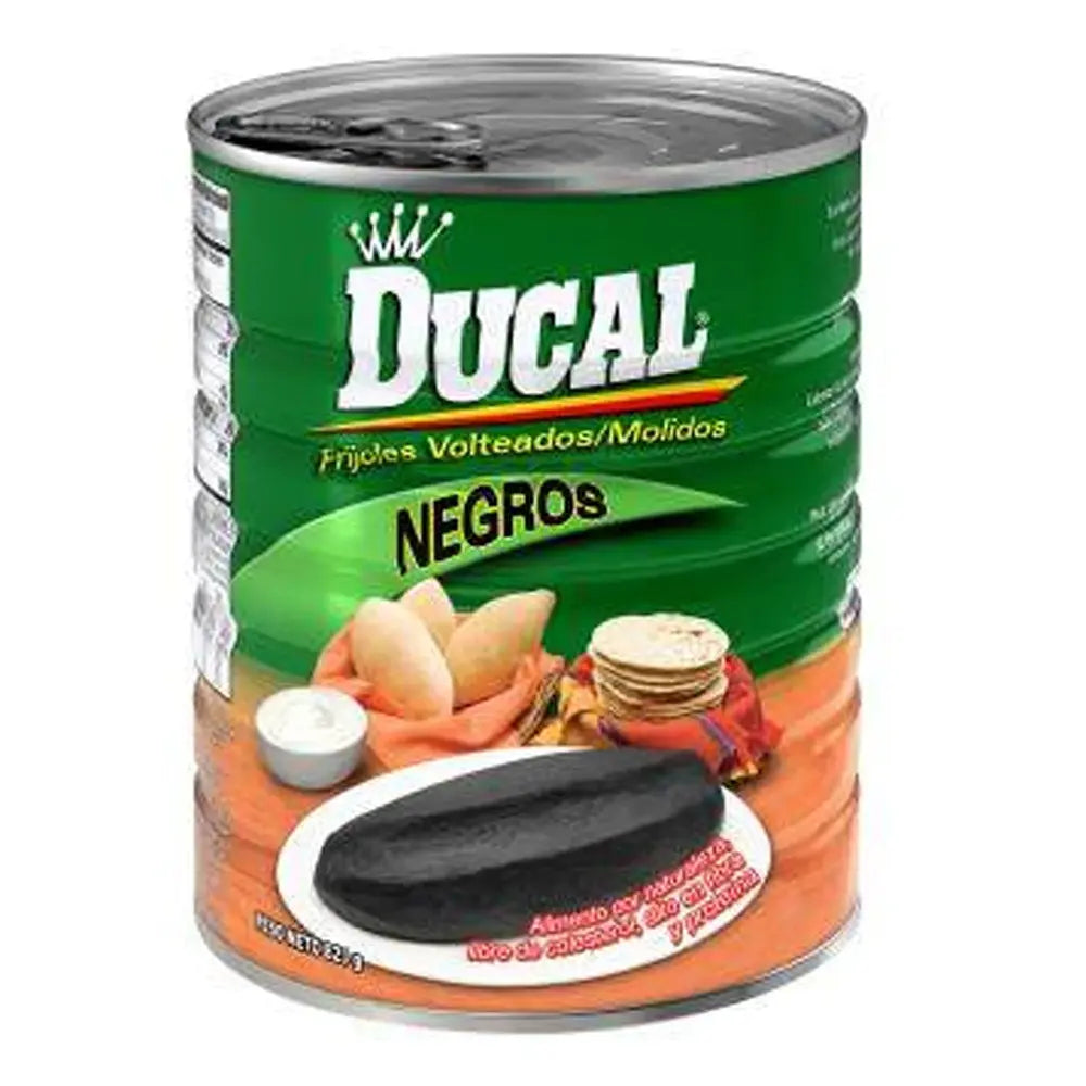 Ducal Black Refried Beans 12 units of 29 oz cans from Mexmax INC.