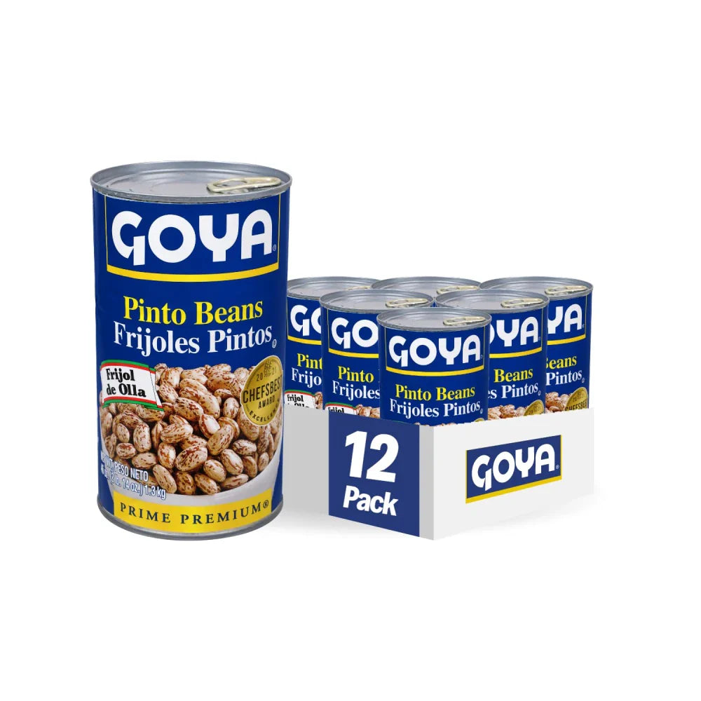 Goya Whole Pinto Beans 12 units of 46 oz cans from Mexmax INC.