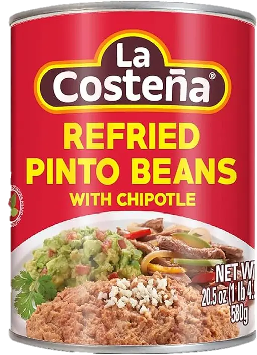 La Coste? Refried  Beans with Chipotle 12 units of 20.5oz cans from Mexmax INC.