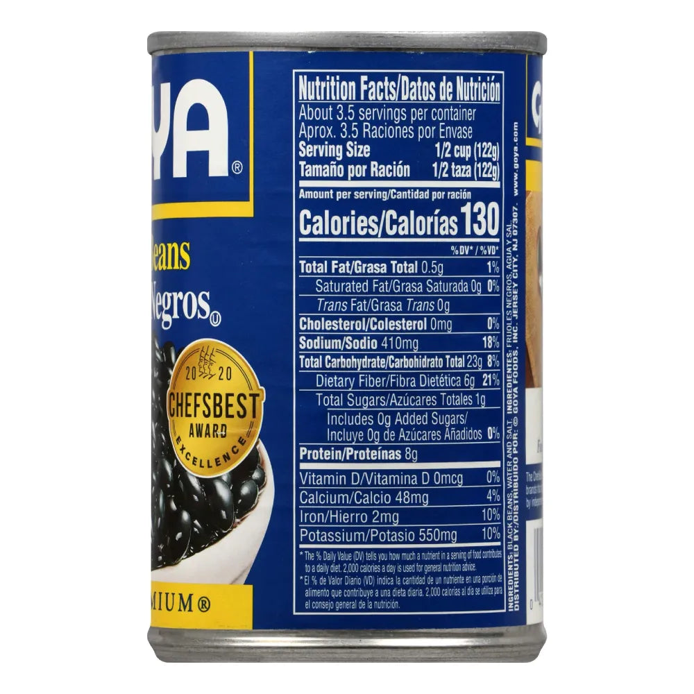 Goya Whole Black Beans 15.5 oz From Mexmax INC.