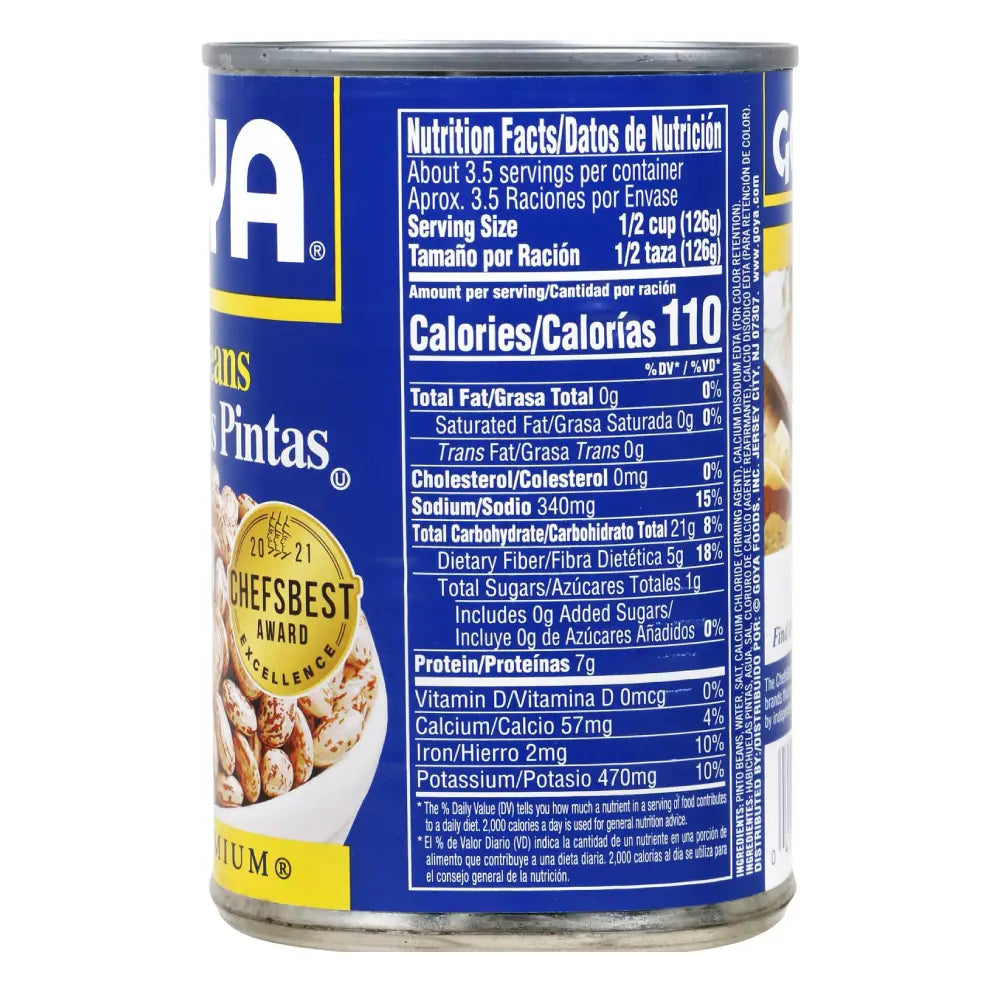 Goya Whole Pinto Beans 24 units (15.5 oz/unit) from Mexmax INC.