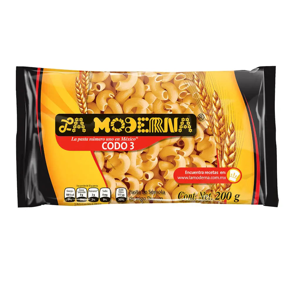 La Moderna Pasta Large Elbows 7 oz From Mexmax INC.