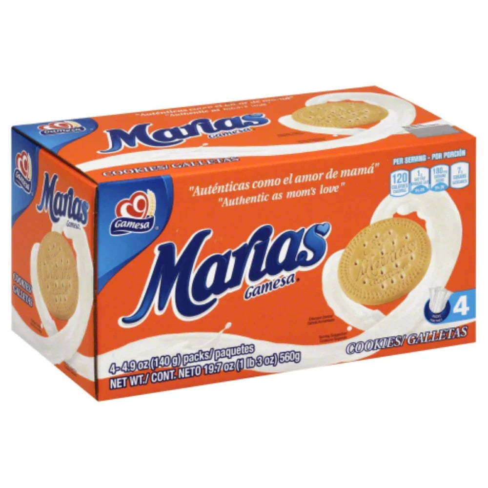 Gamesa Maria Rolls Box 12 boxes (4 packs per box) from Mexmax INC.