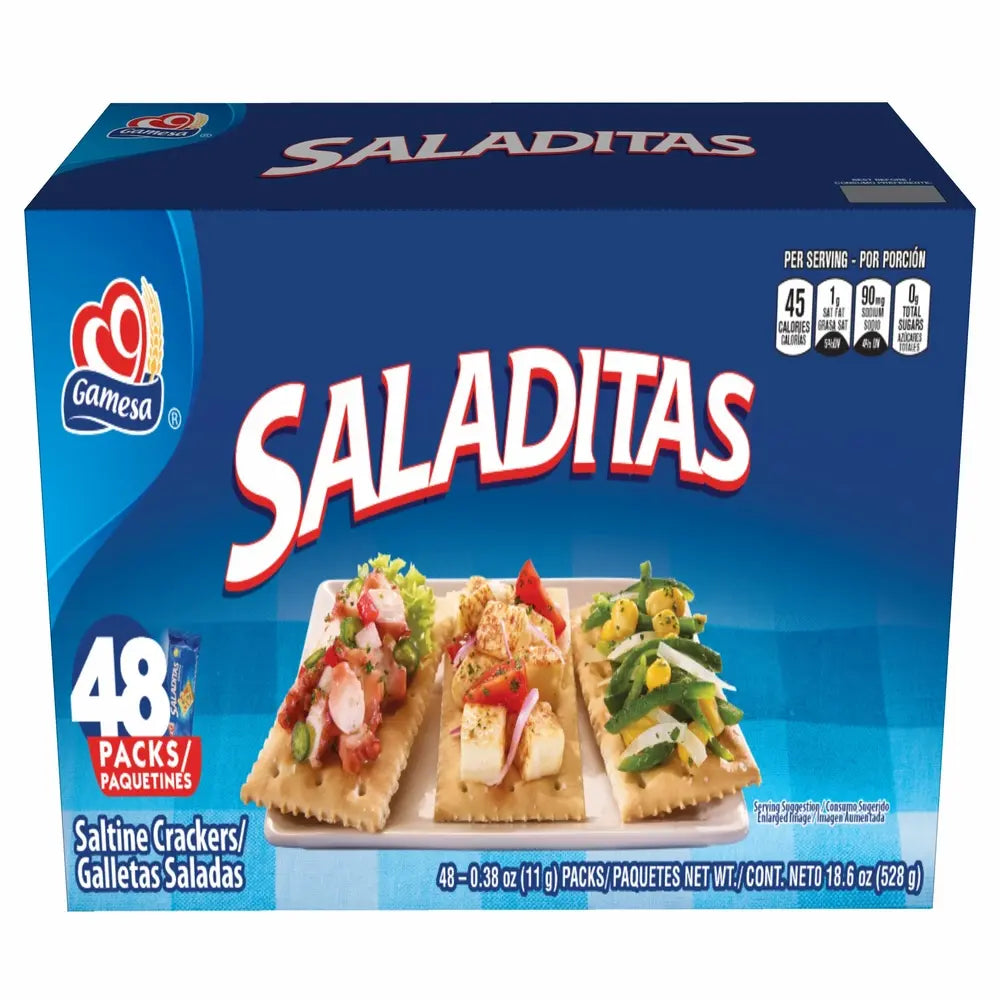 Gamesa Saladitas 12 boxes (48 packs per box) from Mexmax INC.