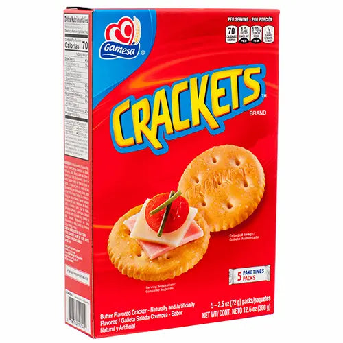 Gamesa Crackets Crackers 12 boxes (5 ct/box) from Mexmax INC.