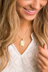 Classy Pendant Talia Initial Gold Letter Necklace from My Pampered Life Seattle