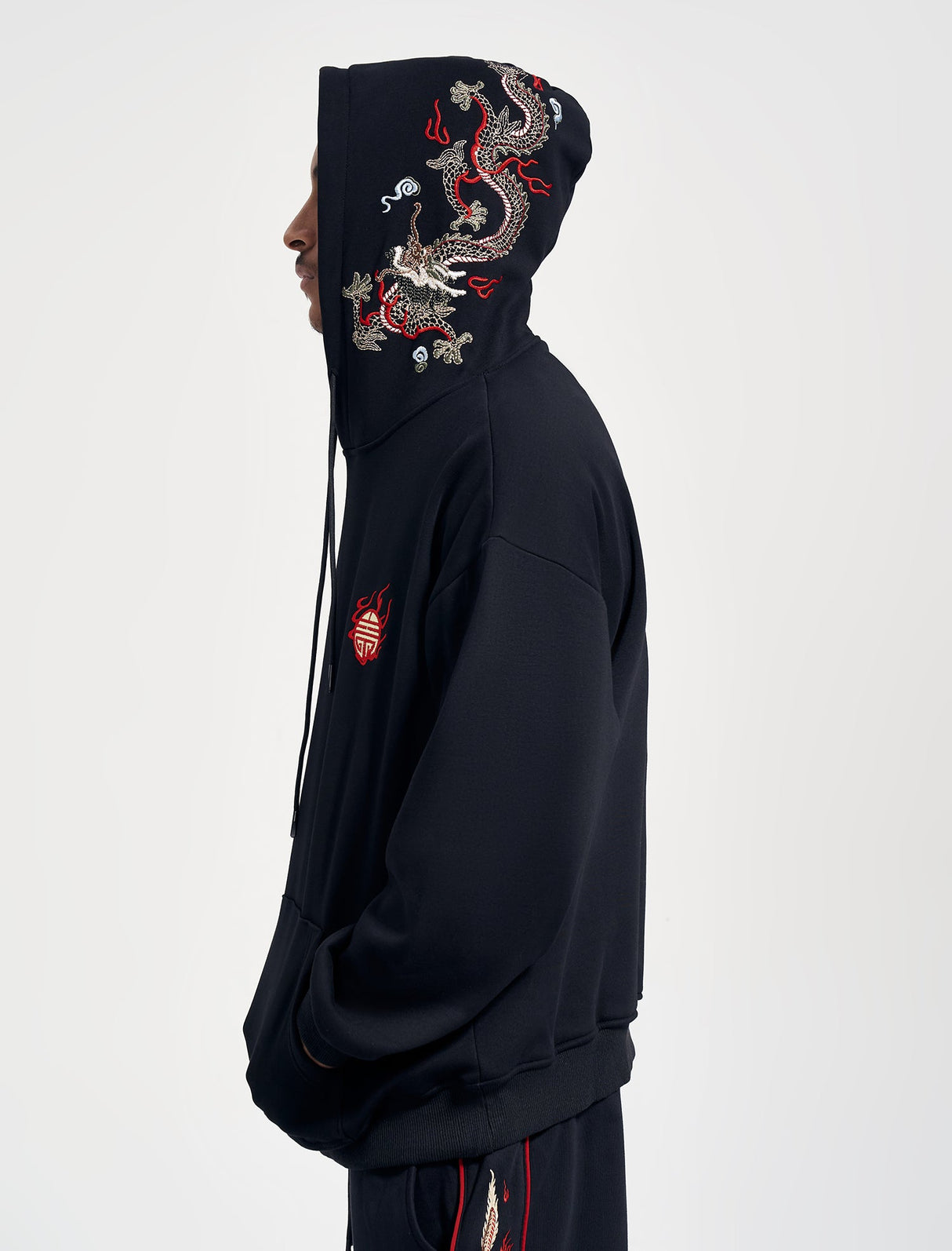 Flying Fire Dragon Embroidery Hoodie From Niepce Inc