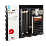 Sketching & Drawing Combo, Hardcover Book & 26 pc Pencil Set from KINGART