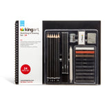 Sketching & Drawing Combo, Hardcover Book & 26 pc Pencil Set from KINGART