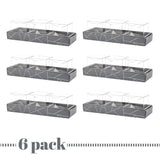 3 Square Shaped Clear Boxes With Rectangle Tray Gray from Hammont