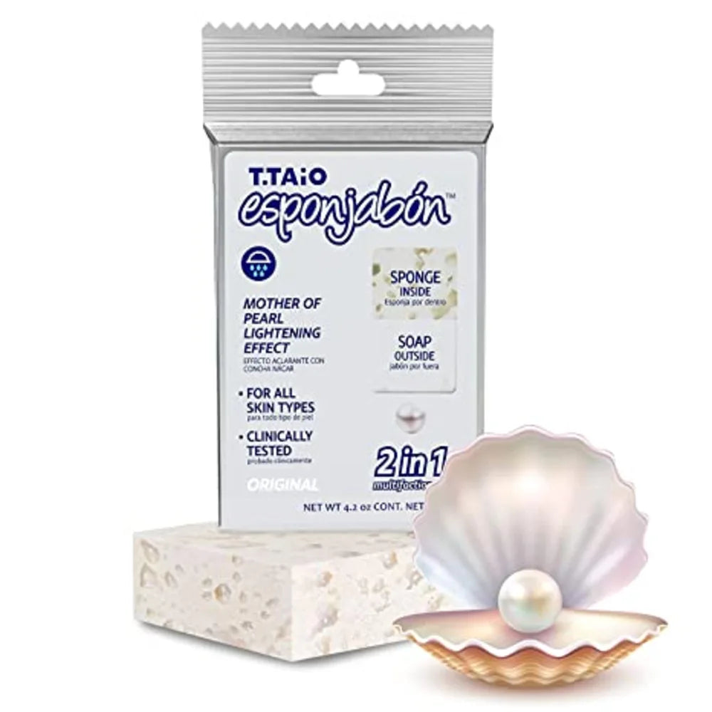 Esponjabon Mother of Pearl Bar Soap Sponge 4.2 oz From Mexmax INC.
