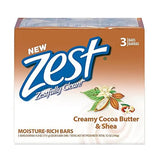 Zest Indulgen Cocoa Butter & Shea Bar Soap 3pk 4 oz From Mexmax INC.
