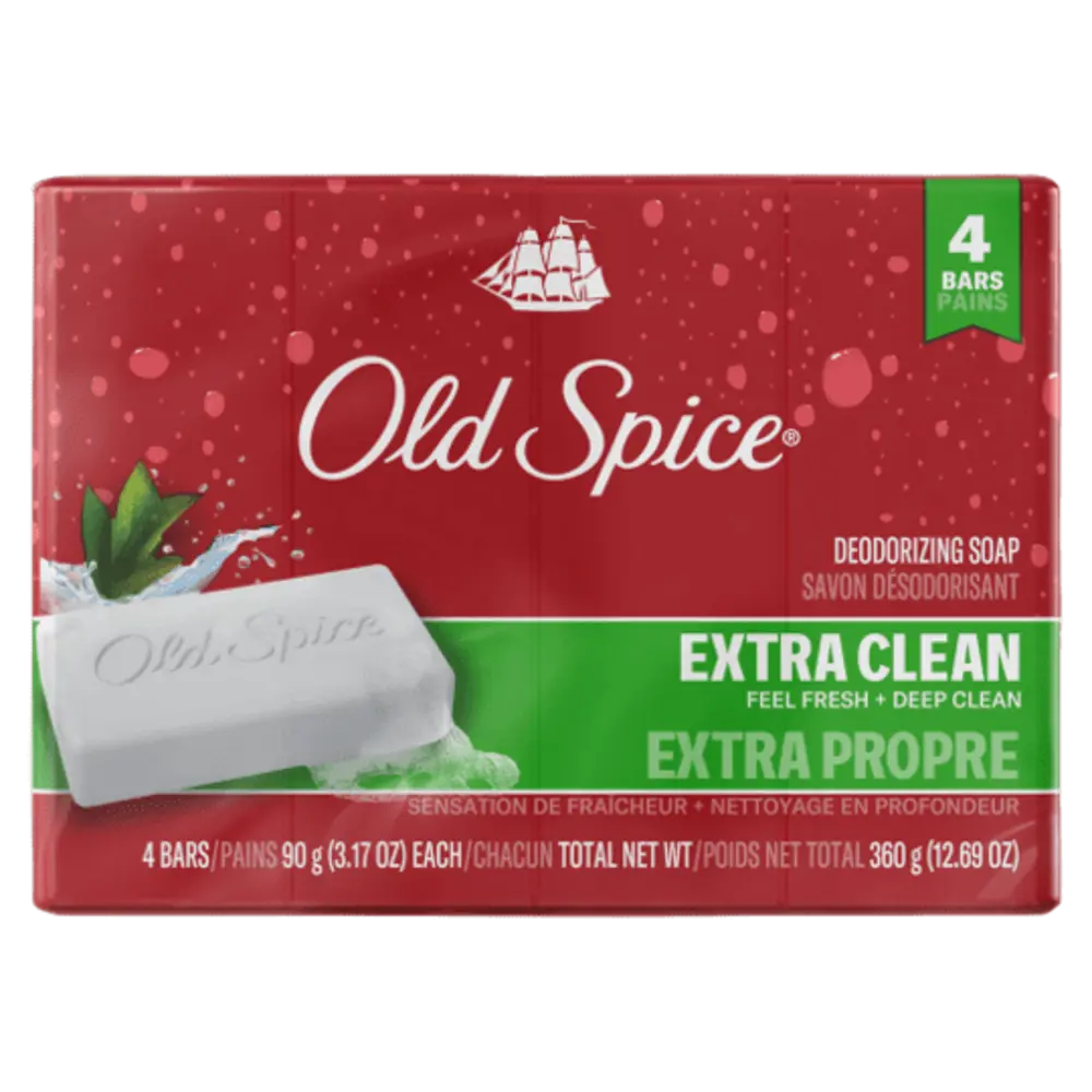 Old Spice Deodorizing Bar Soap for Men 4 bars 90g From Mexmax INC.