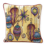 DaDa Bedding Set of 4 Pieces - Autumn Harvest Halloween & Christmas Ornaments Holiday Tapestry Throw Pillow Covers Bundle Pack - 16" x 16" from DaDalogy Bedding Collection