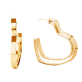 14K Gold Dipped Heart Hoop Earrings from Madeline Love