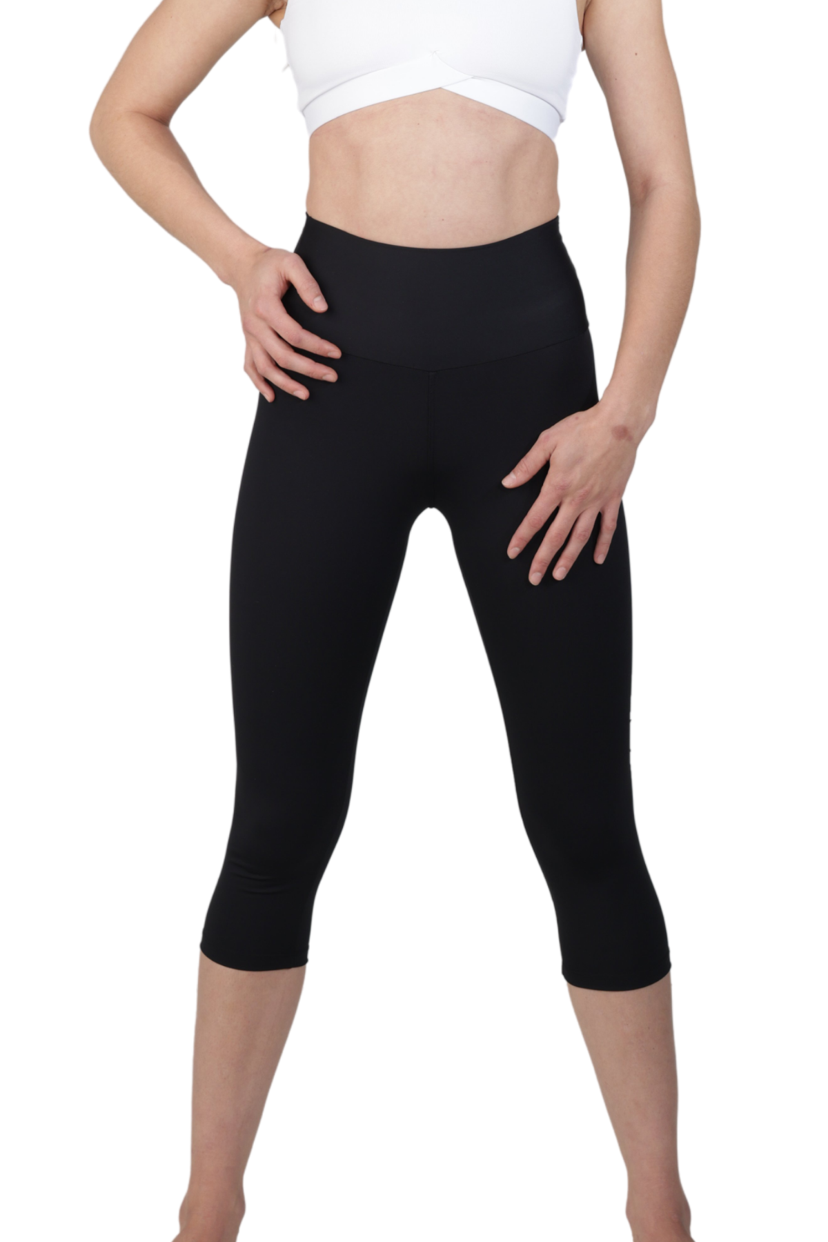 NINA BLACK High Waist Activewear Capri Legging from Gianine