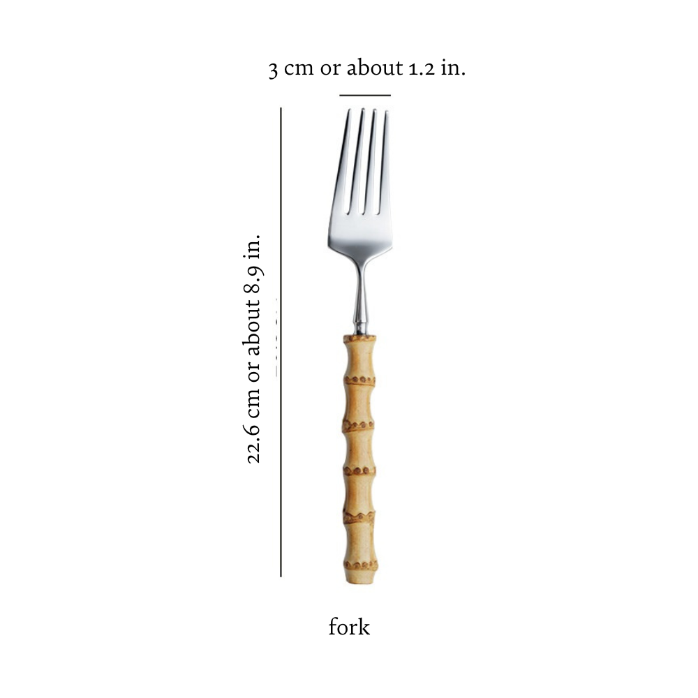 Natural Bamboo Flatware Set from Moderny