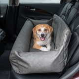 PupProtector™ Faux Leather Memory Foam Dog Car Bed - Slate Gray From Paw.com