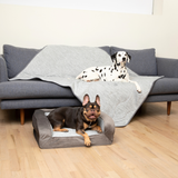 PupChill™ Cooling Bolster Dog Bed + Waterproof Blanket Bundle - Arctic Grey from Paw.com