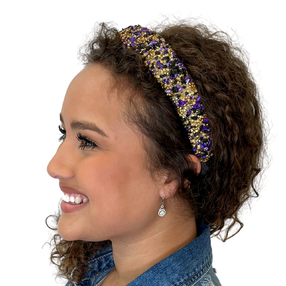 All That Glitters Headband - Purple + Gold From Headbands of Hope