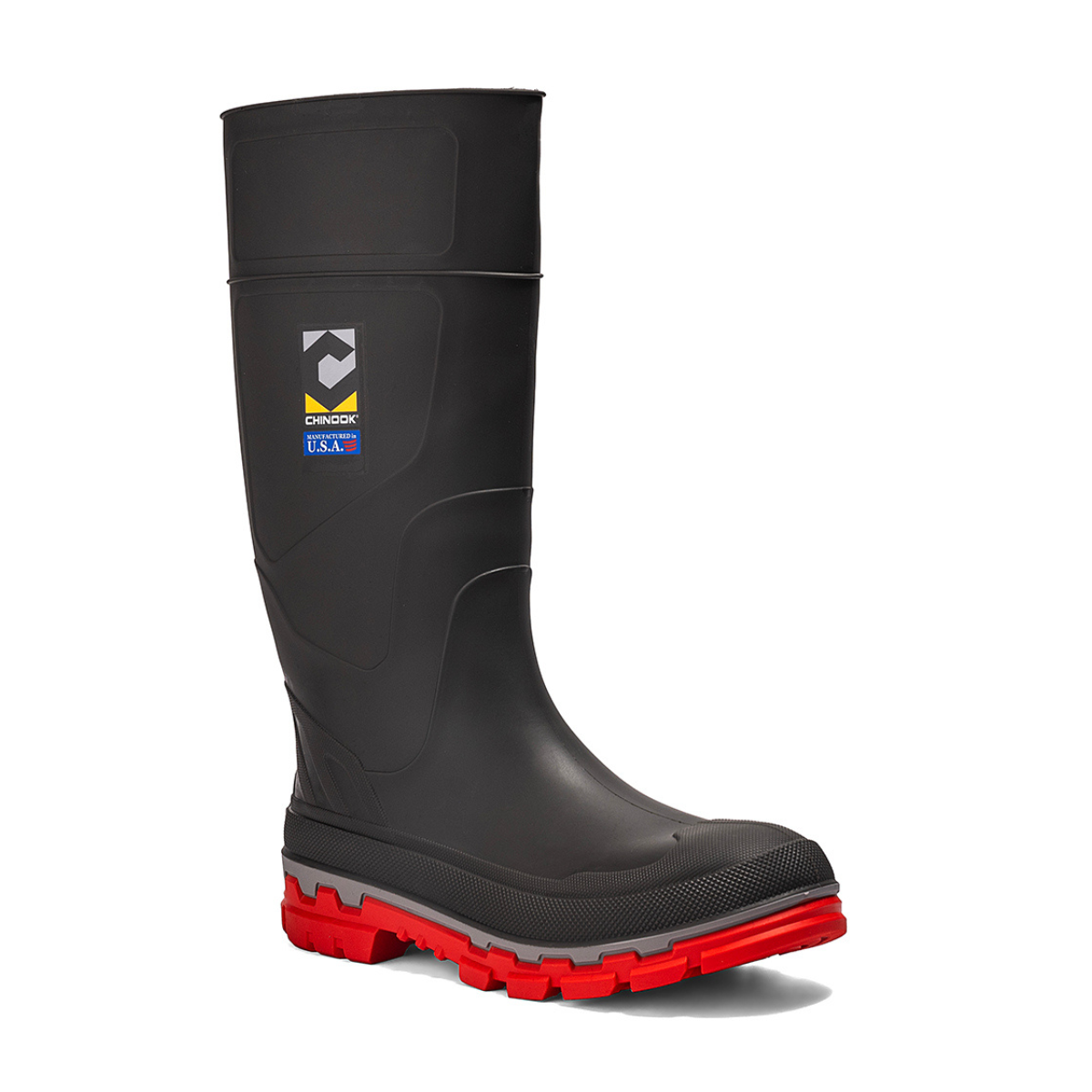 Kickaxe 15" Waterproof Rubber Boot - Grey/Orange From Chinook Footwear