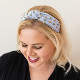 Traditional Knot Headband - Light Blue Gem From Headbands of Hope